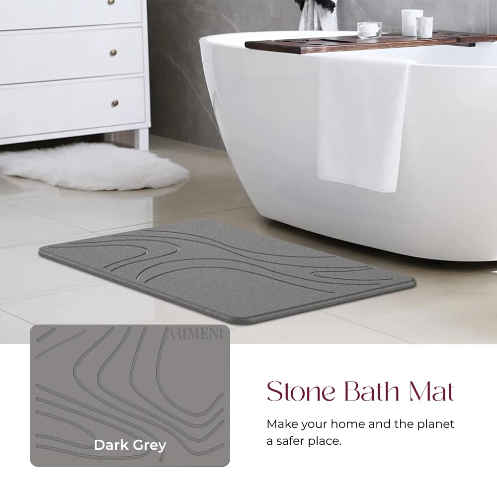 Bath mat stone