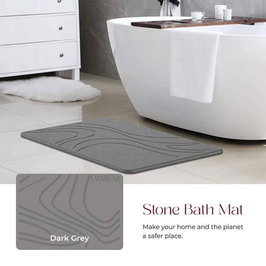 Bath mat stone