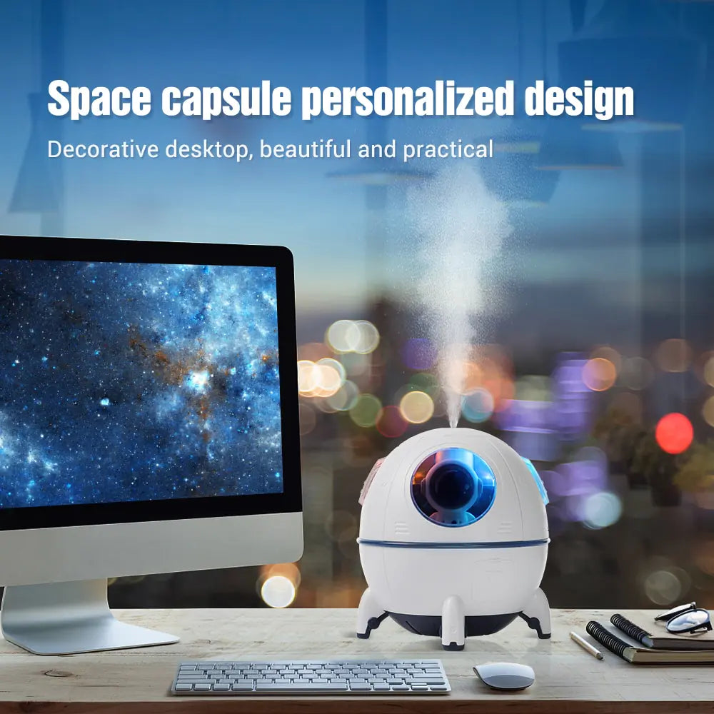 Astronaut Humidifier with Space Capsule Design