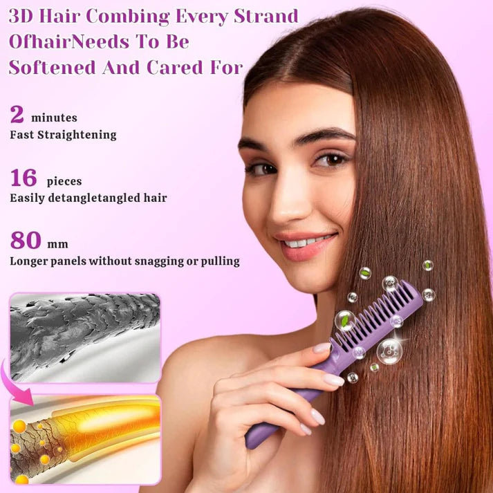 2 in 1 Mini Wireless Hot Hair Comb